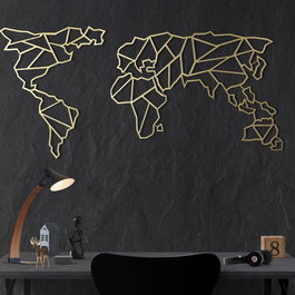 Wallity World Map - Gold